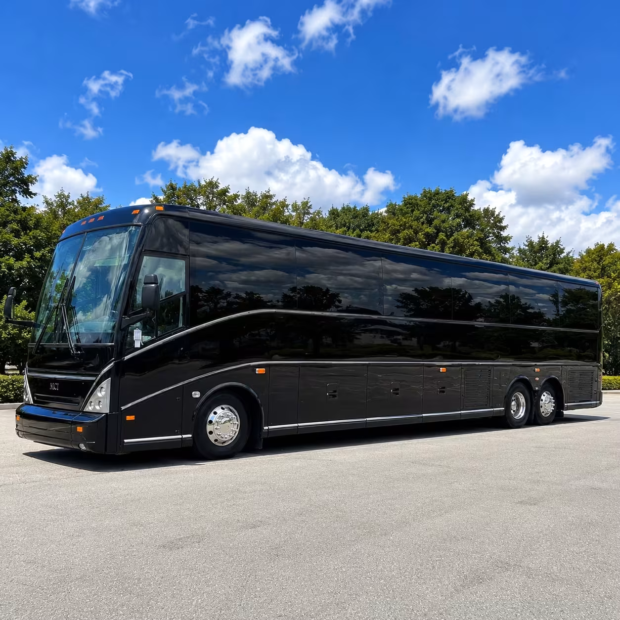long beach charter bus rental exterior