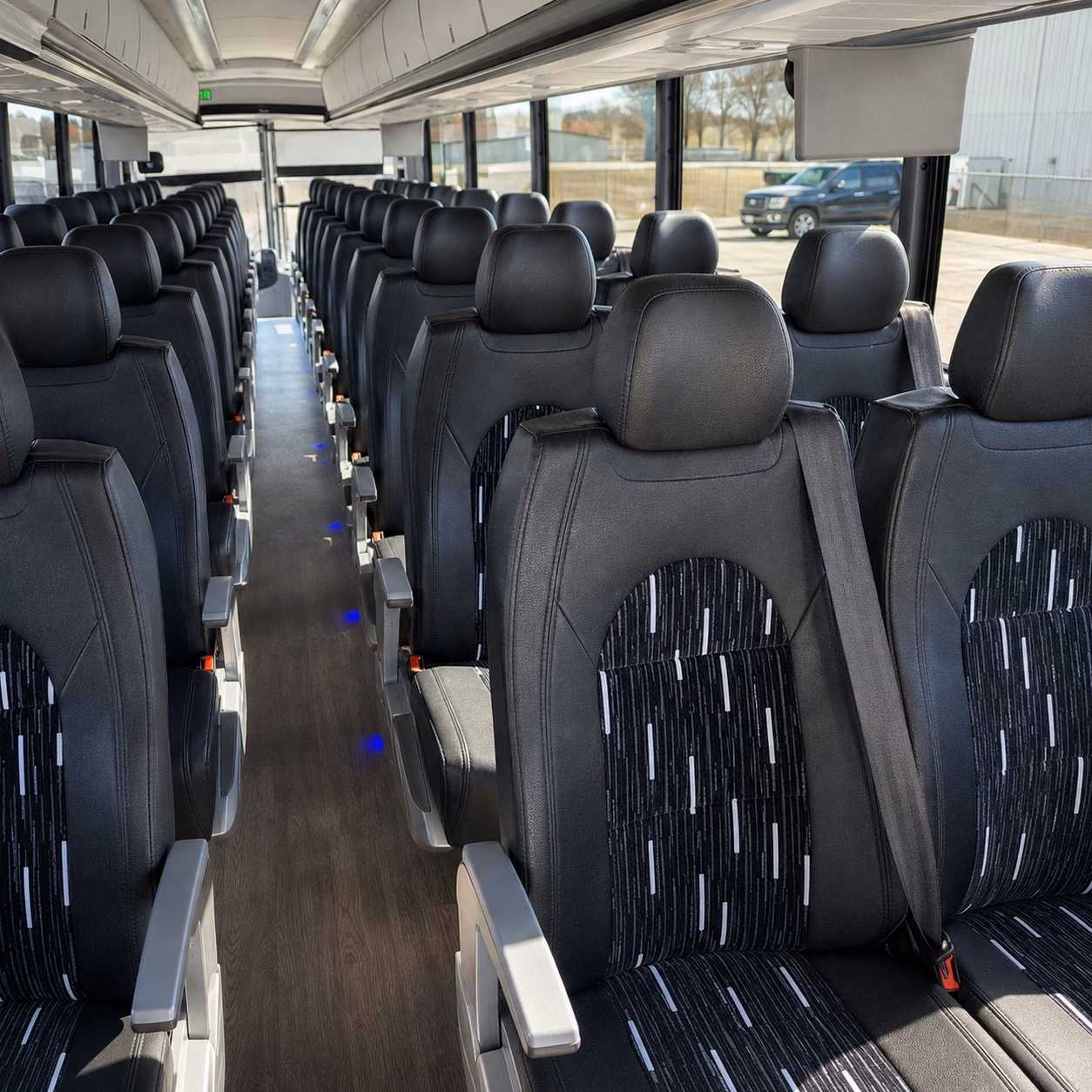 long beach charter bus rental inside