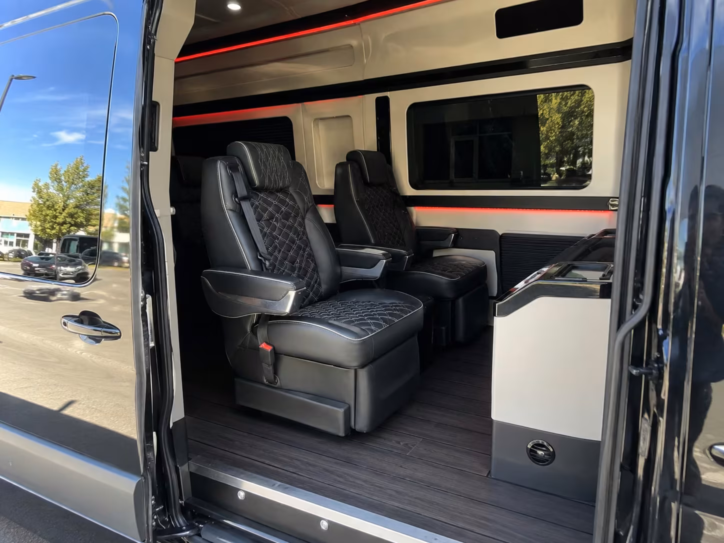 sprinter van with driver inside