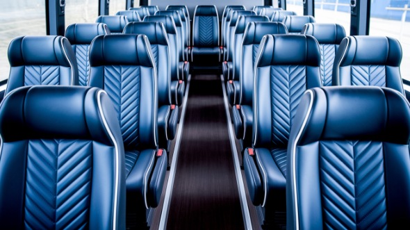long beach 18 passenger minibus inside