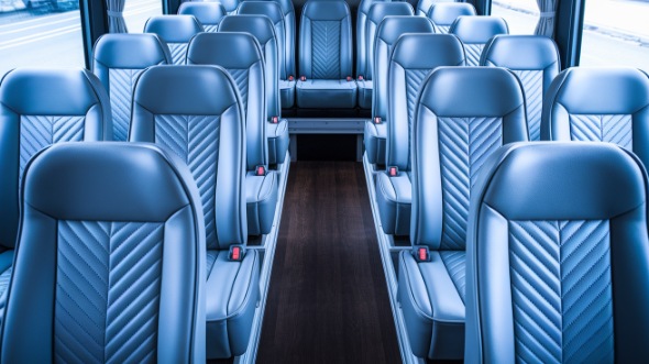 long beach 18 passenger minibus interior