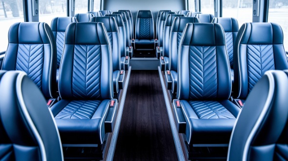 long beach 25 passenger minibus inside