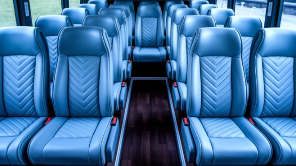 long beach 30 passenger minibus inside