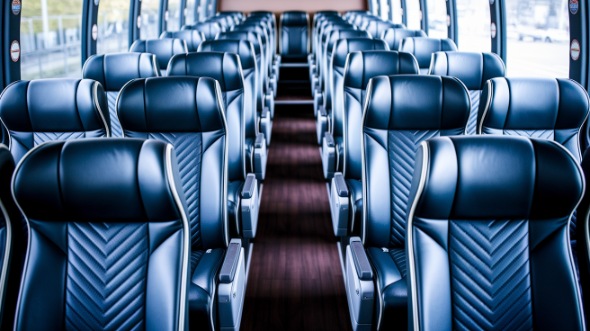 long beach 50 passenger charter bus inside