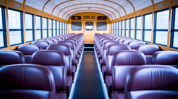 long beach school bus rental inside