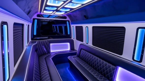 party bus rental interior long beach